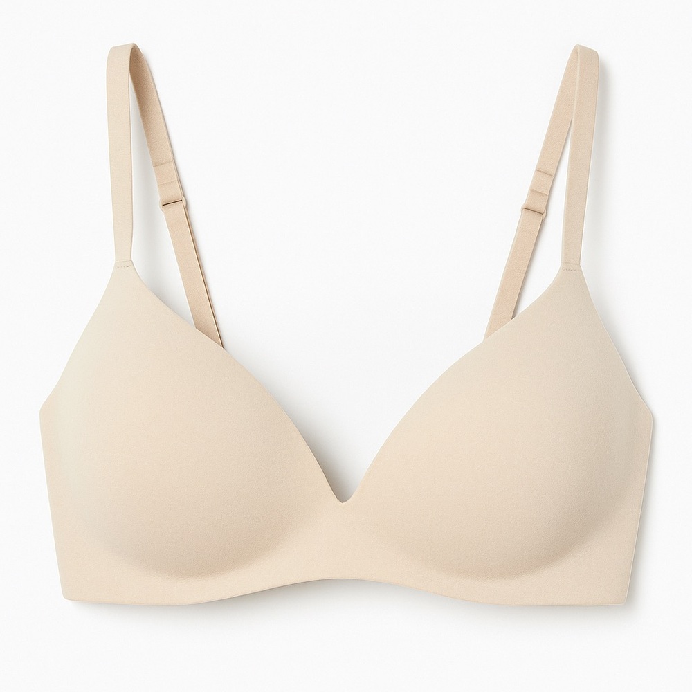 Soma‎ 40DDD Wireless Bra Nude Beige Smooth Seamless Comfortable Fit Tan